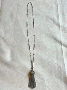 Authentic The Luminous Veil: Labradorite and Rose Gold Tassel Talisman