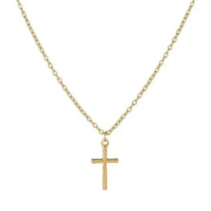 Authentic Protective Radiance: Gold Plated Cross Choker for Enduring Spirit