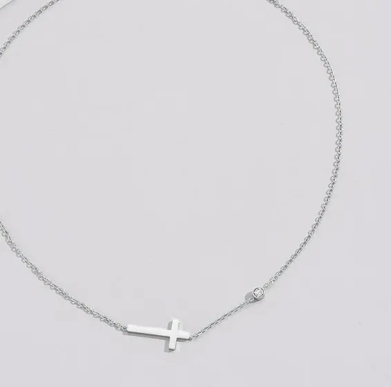 Authentic The Infinite Horizon Sideways Cross Pendant