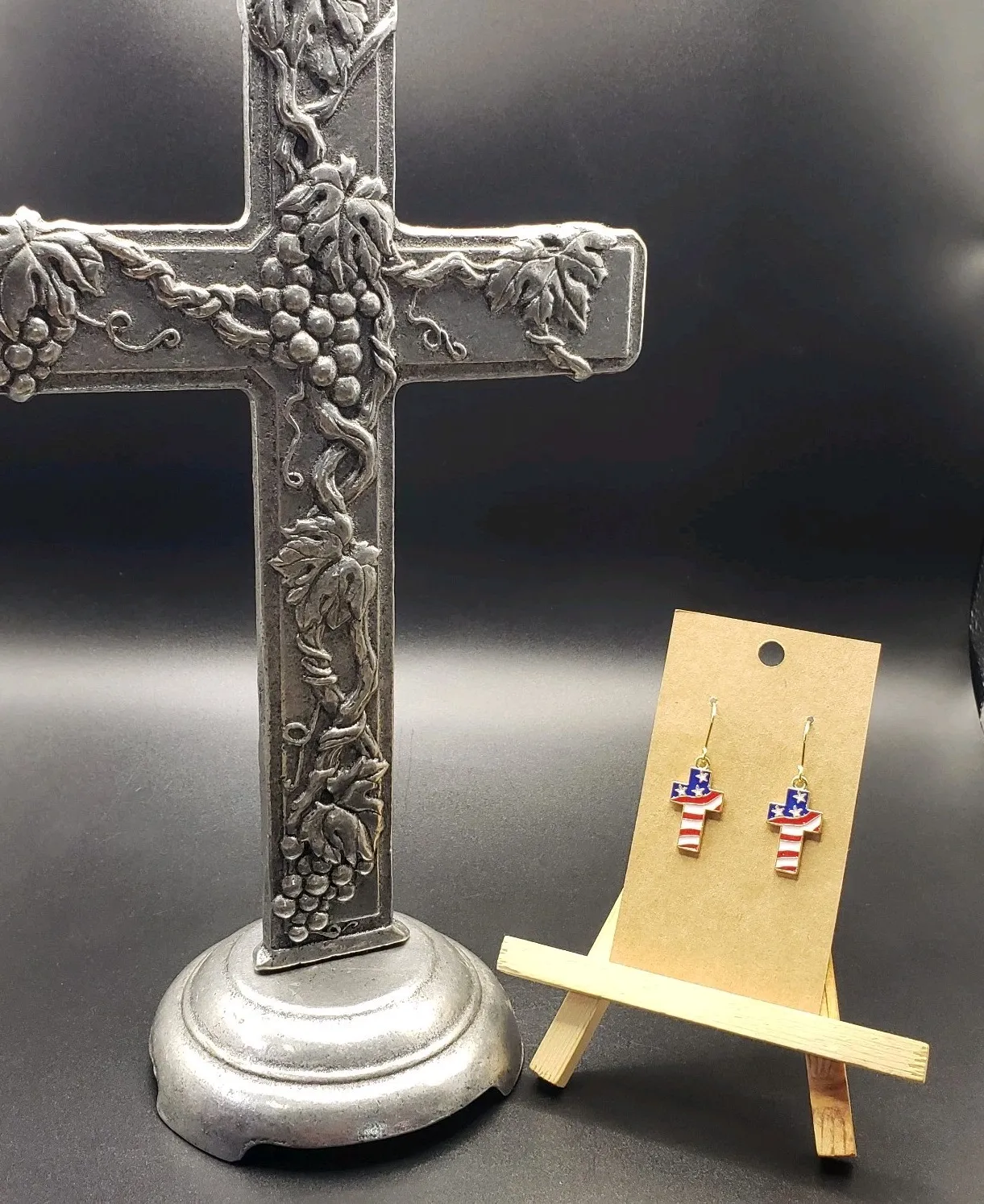 Authentic Celestial Banner Drop Earrings in Radiant Gold Plating