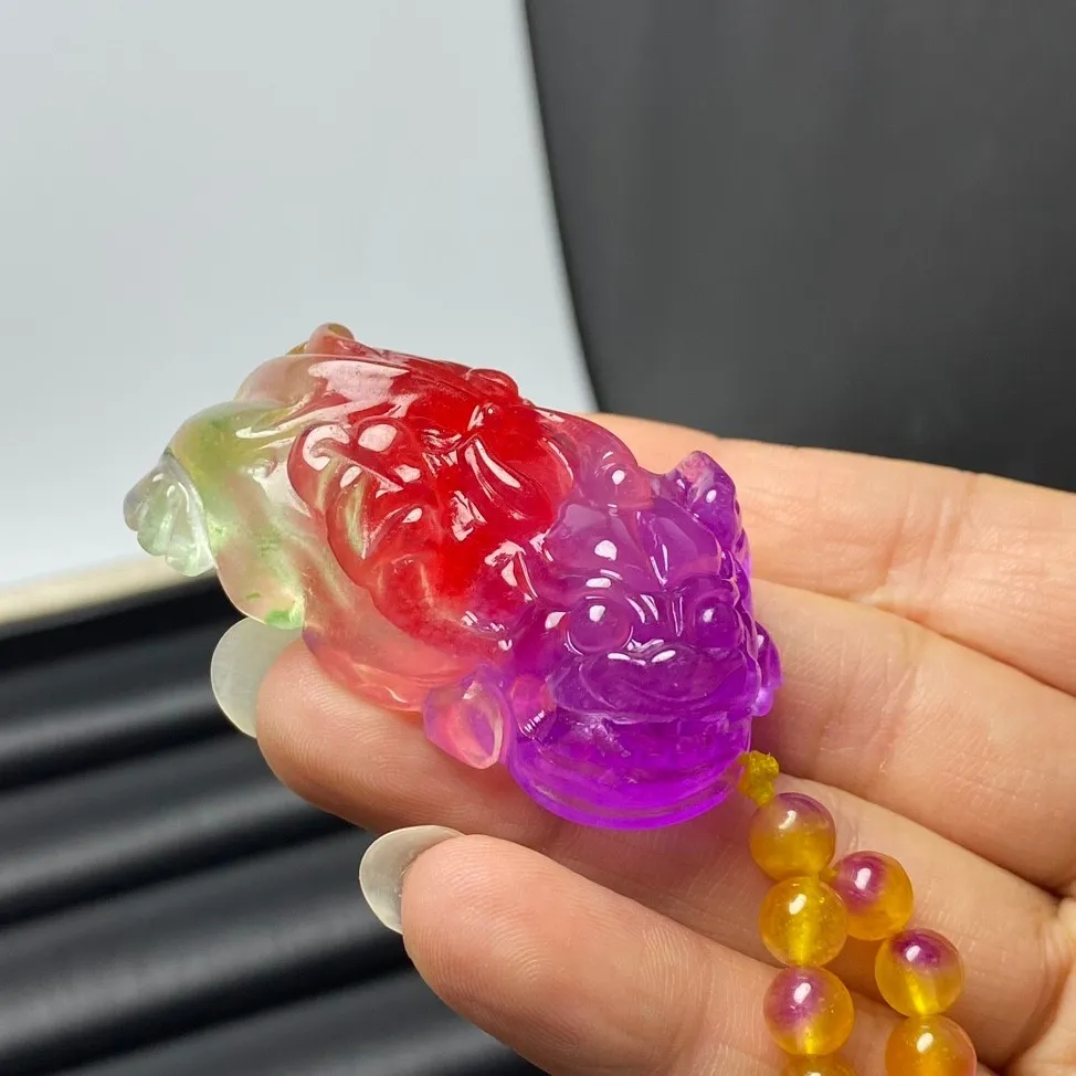Authentic Rare Certified Natural High Ice Colourful Jade Jadeite Pi Xiu Pendant & Necklace Pixiu