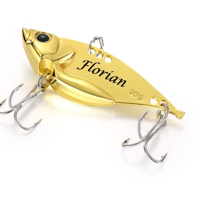 Authentic Custom Engraved Pendant Fishing Lure Personalized For Dad Fisherman
