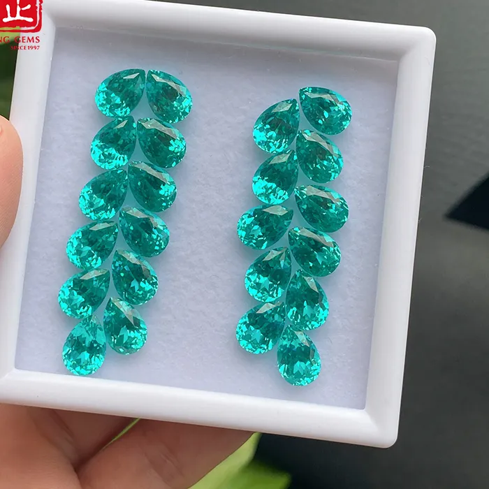 Authentic Lab Grown Paraiba Flame Melted Method For Ring Necklace Earrings Pendant Making Diy Design And Can Be Provide Agl Certifacate
