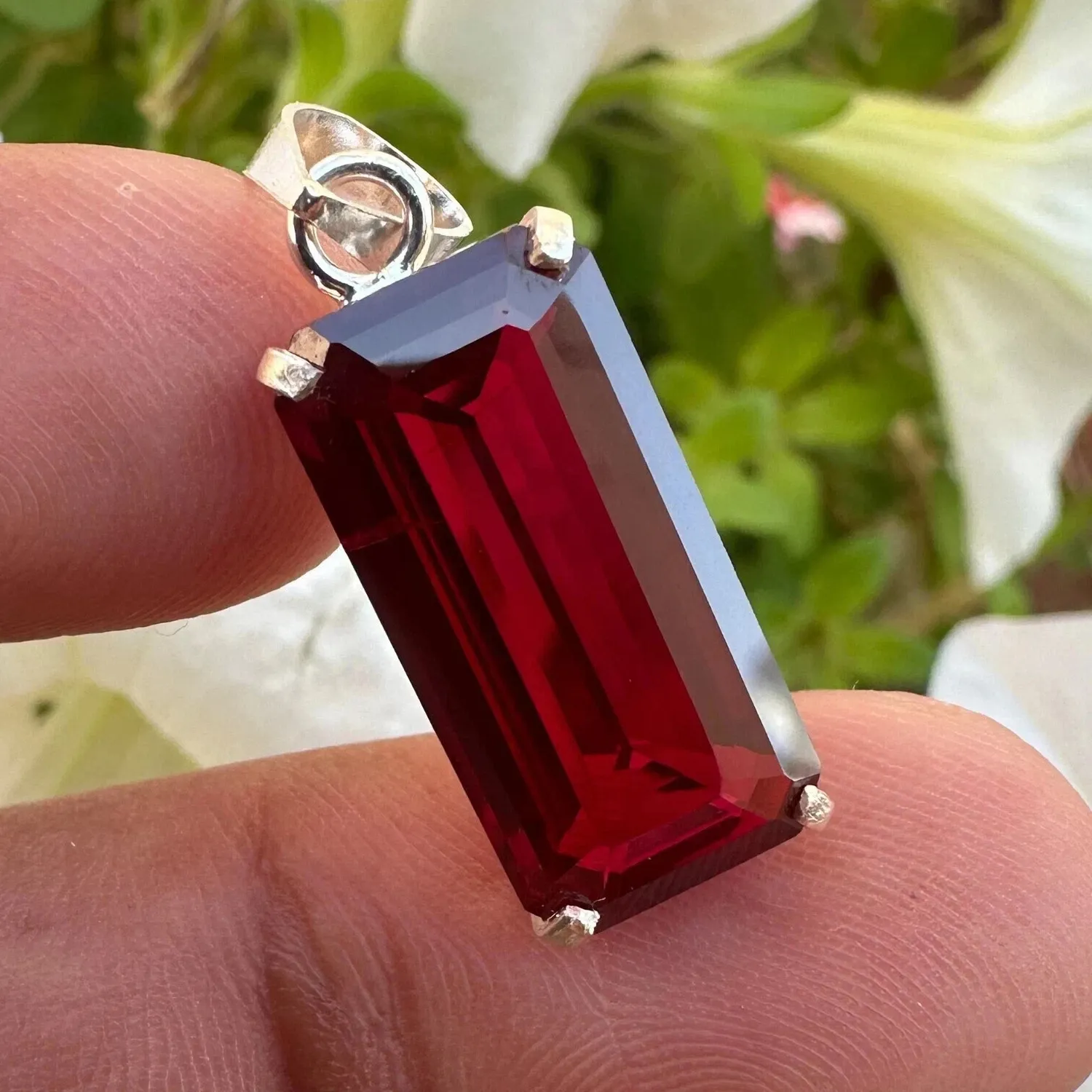 Authentic Heart's Desire: Solitaire Garnet Pendant of Passion and Protection