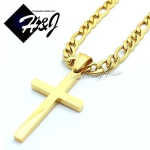 Authentic Chain Of Faith A Gold- Plated Figaro Link Pendant Of Sacred Devotion