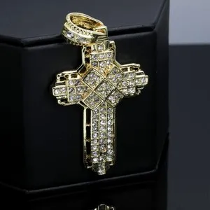 Authentic X Cross Pendant Of The Midnight Vigil Iced Cubic Zirconia Rope Chain Talisman