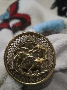 Authentic VTG Signed Art Gold plated Brooch Clip Greek Mythical Phoenix Arthur Pepper
