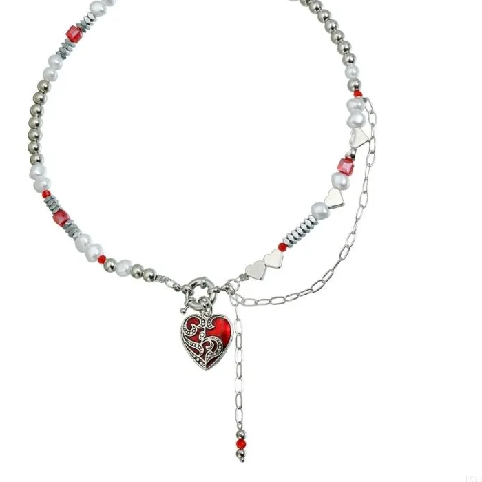Authentic Sweet Demons Heart Chain Necklace For Stacking Or Solos Wear In