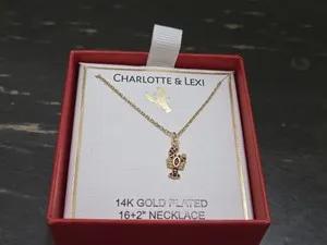 Authentic Celestial Radiance Rainbow Crystal Pendant In 14K Gold Plated Finish