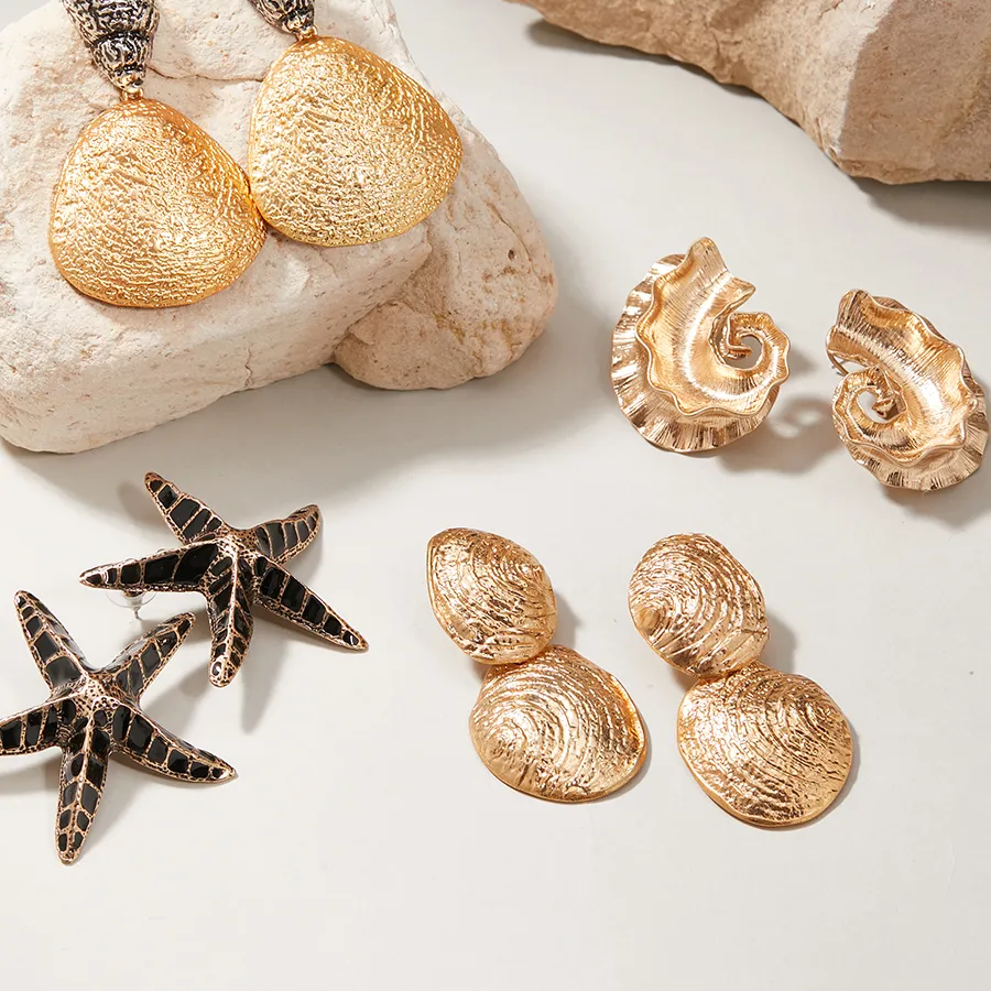 Authentic Golden Seashell & Starfish Talisman Sun- Kissed Ocean Amulet Of Abundance
