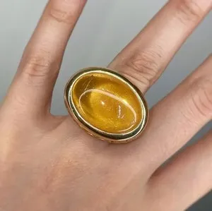Authentic Rose-Gold Enchanted Amber Ring – 925 Silver Alchemy