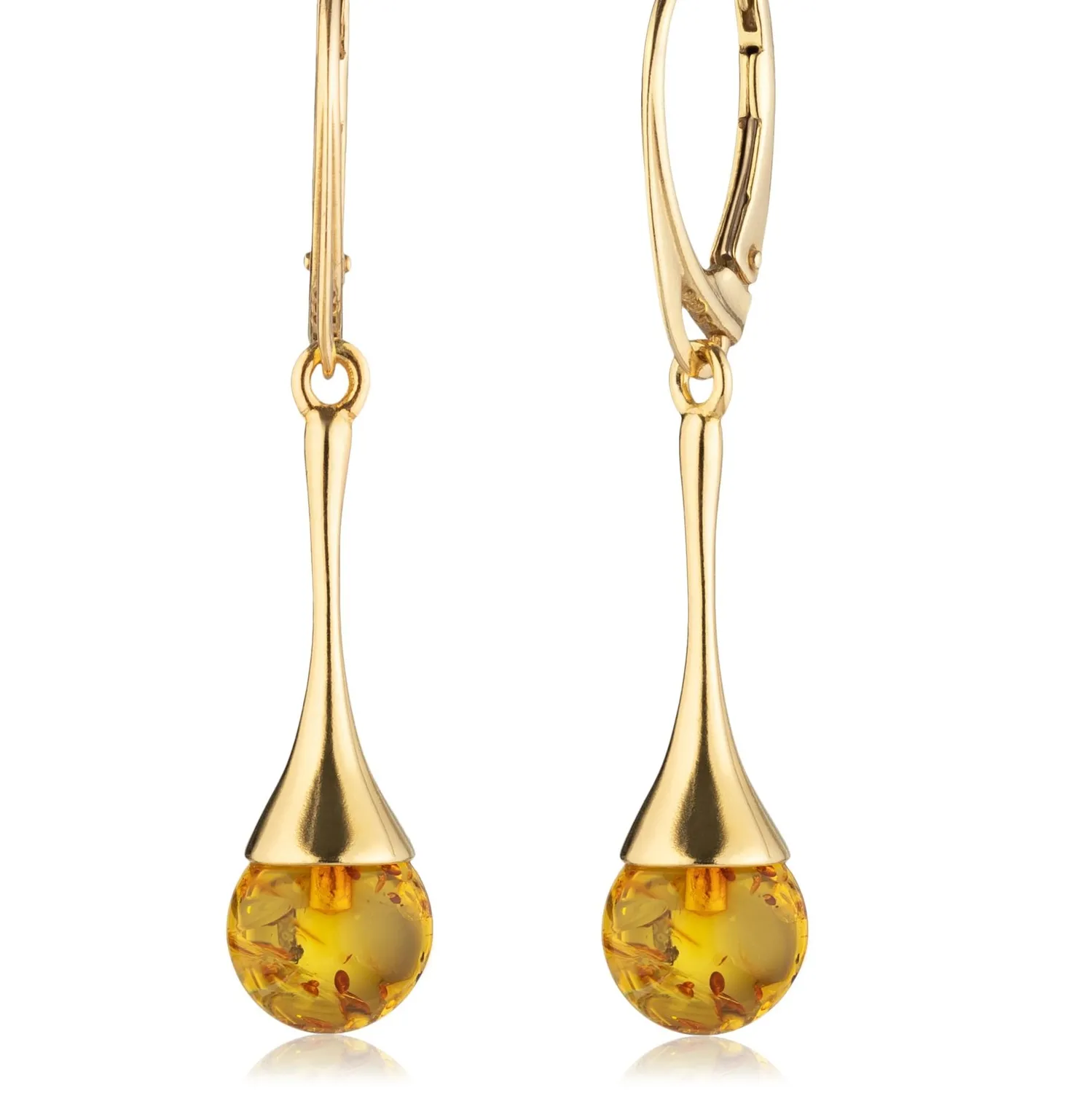 Authentic Radiant Solar Resonance Ball Bead Earrings in Gold-Plated Sterling Silver