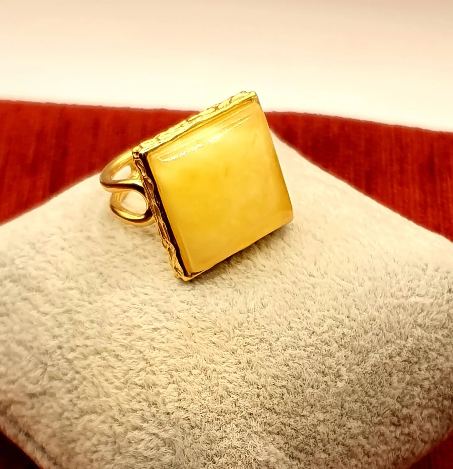 Authentic Amplify Your Inner Glow with the Celestial Baltic Amber Ring
