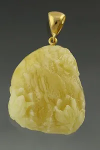 Authentic Golden Sun Blossom Baltic Amber Talisman