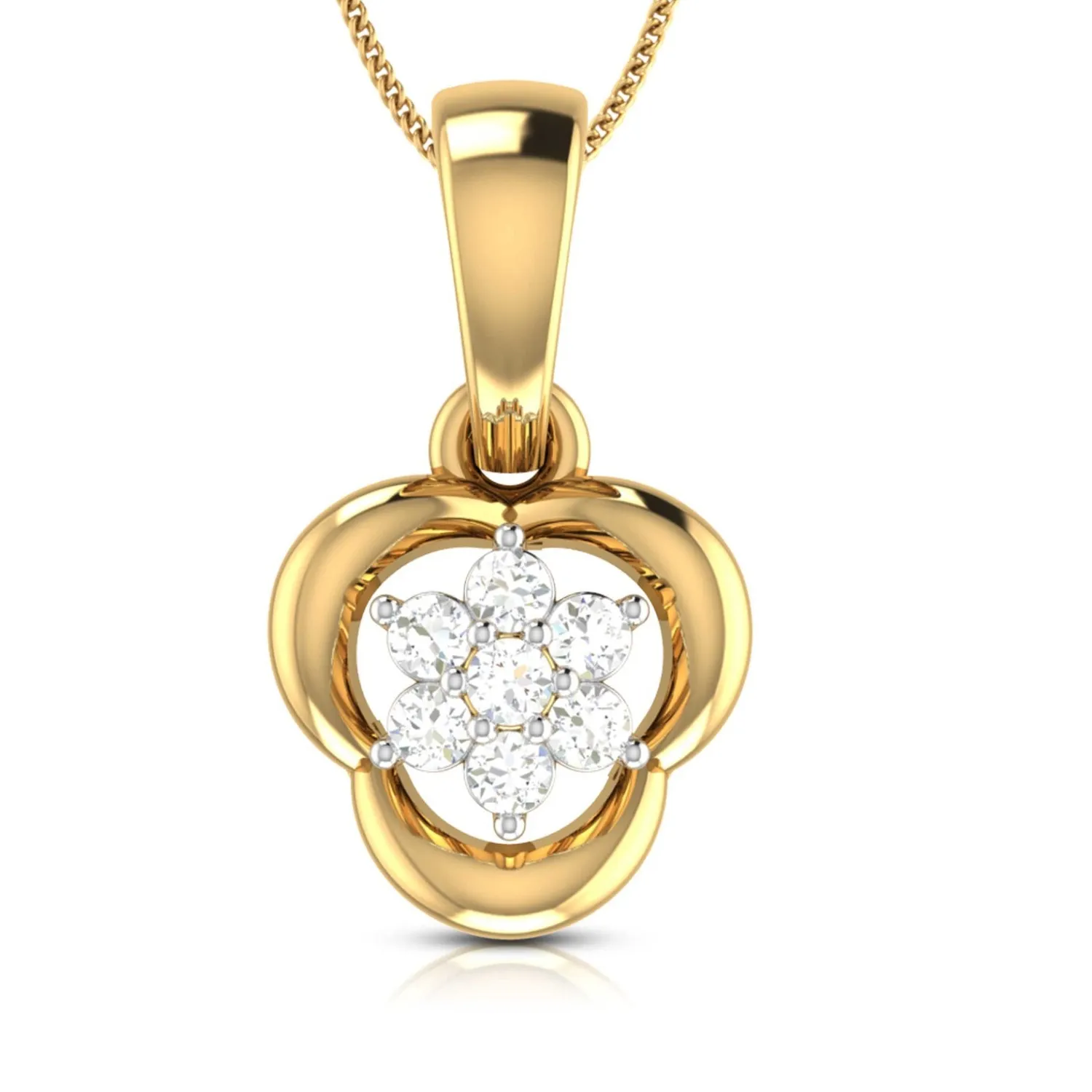 Authentic Celestial Rose Awakening: Seven Stone Moissanite Pendant of Love and Protection