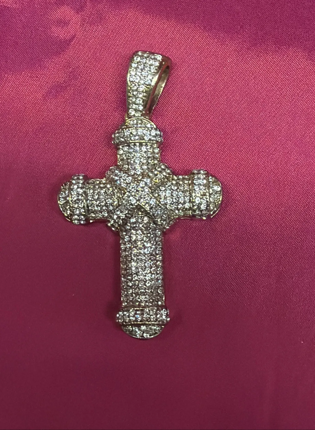 Authentic Shield of Devotion: Golden Cross Pendant