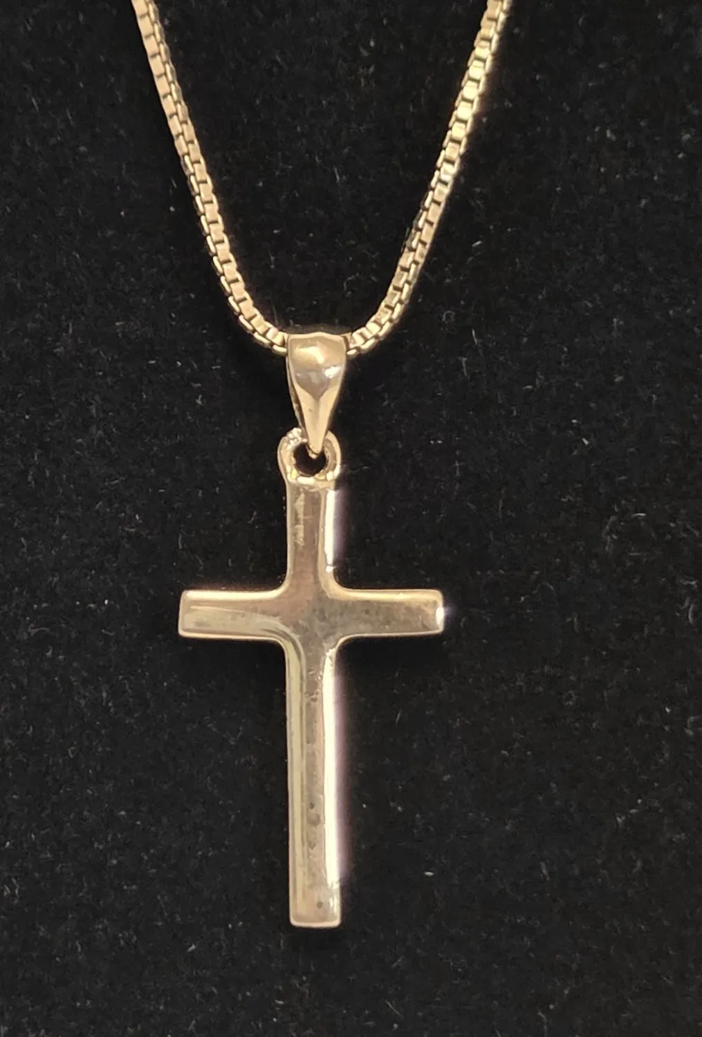 Authentic Shield of Protection: Vintage Gold-Plated Cross Pendant Necklace