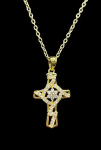 Authentic Radiant Faith: The Gilded Cross of Eternal Light
