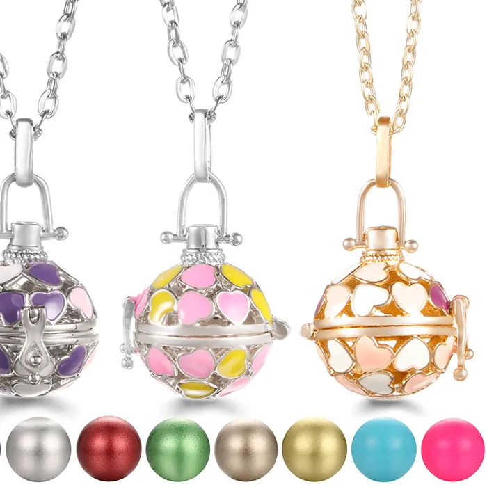 Authentic Heart Of The Sacred Wind A Gold- Plated Heart Pendant With Essential Oil Diffuser And Melody Ball