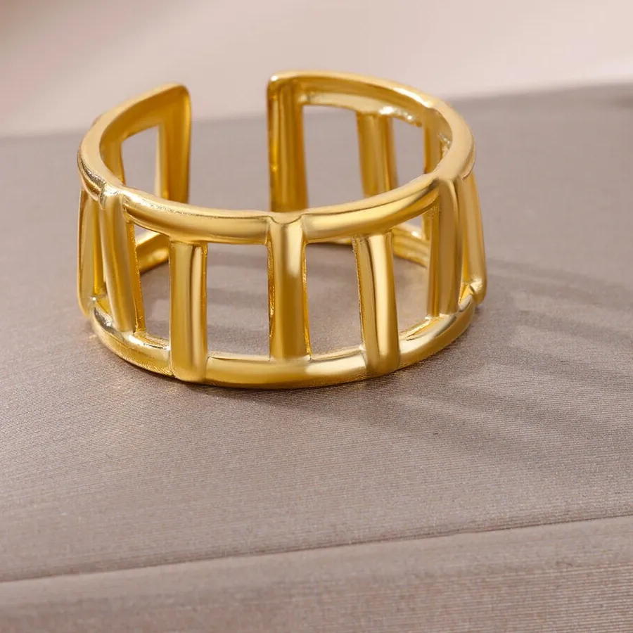 Authentic Ethereal Harmony Open Ring - 18K Gold Plated Adjustable Talisman
