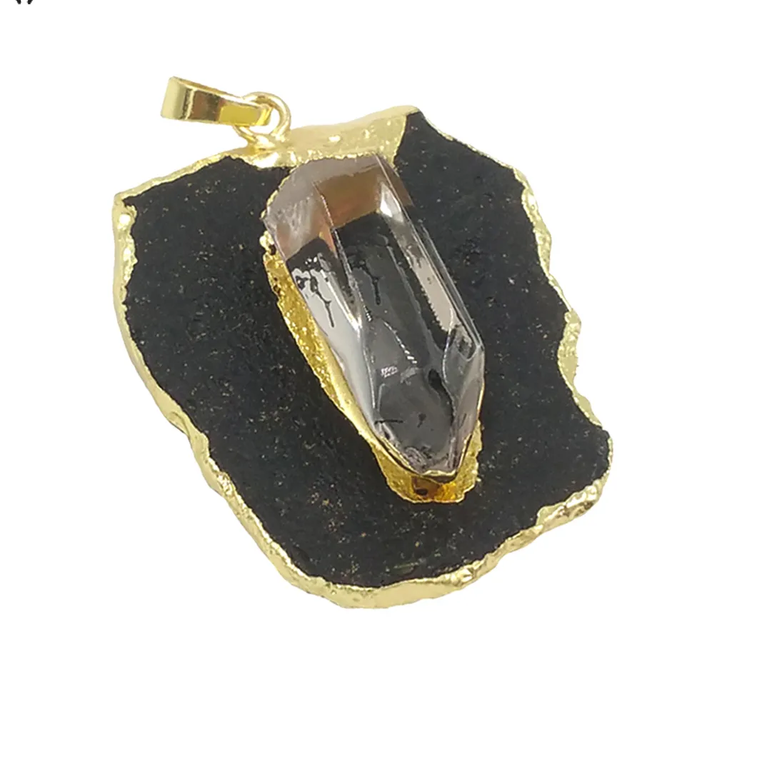 Authentic The Obsidian Guardian - Natural Black Tourmaline & Crystal Sacred Alchemical Pendant