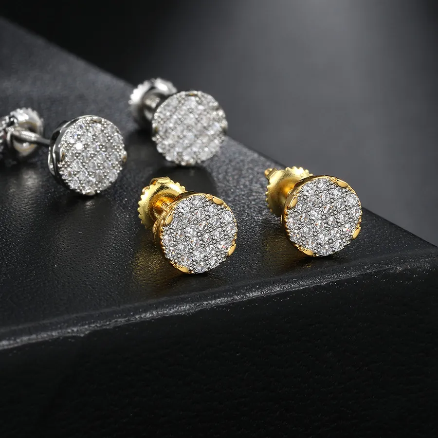 Authentic Sigil Of The Golden Sun 7Mm Micro- Inlaid Zircon Stud Earrings Of Radiant Protection