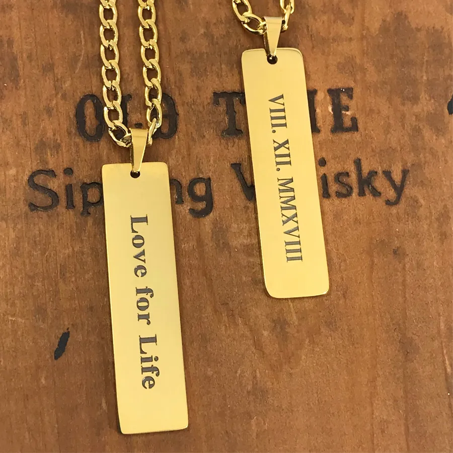 Authentic The Chronicle Of Resonance Custom Engraved Gold- Plated Bar Talisman