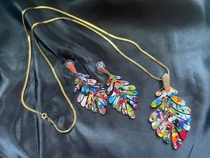 Authentic The Prism of Dawn: Multi-Color Acrylic and Gold-Plated Sacred Adornment Set