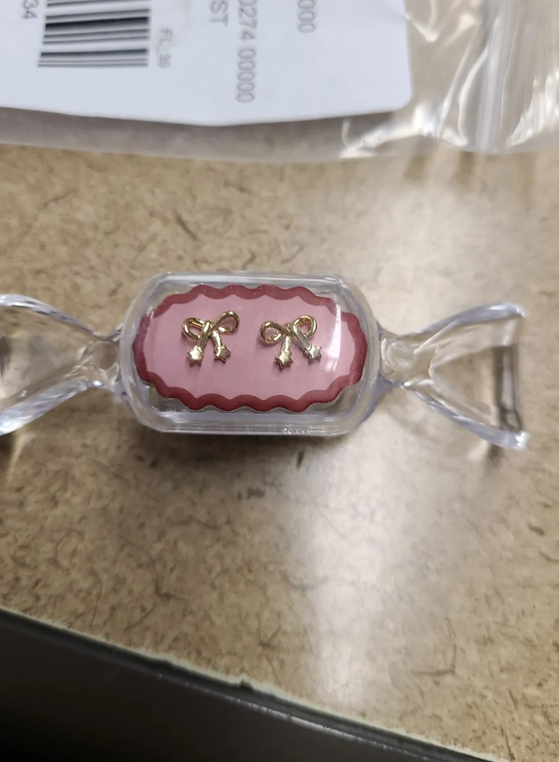 Authentic Whispers of Innocence: Gold-Touched Earrings
