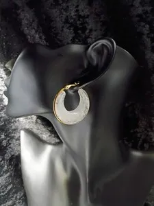 Authentic Celestial Halo Hoops: Ethereal White and Gilded Light