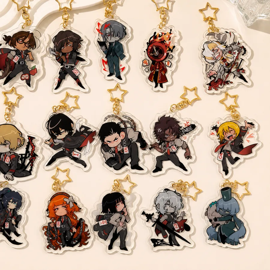 Authentic Anime Game Limbus Company Acrylic Keychain Chibi Yi Sang Dante Faust Don Quixote Ryoshu Bag Charm Collectible Fans Gift