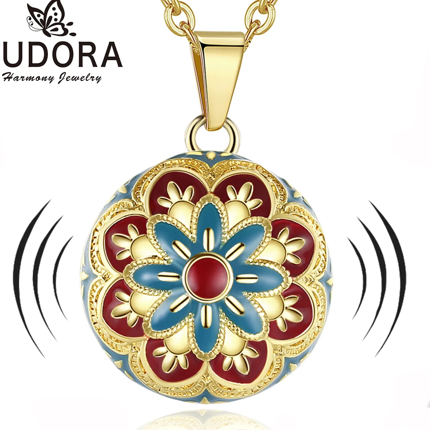Authentic Celestial Harmony The Floral Angel Caller Necklace