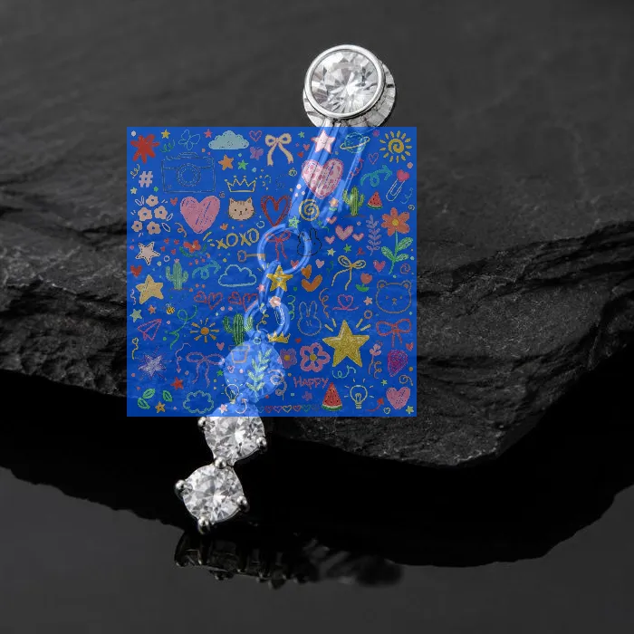 Authentic 1Pcs Angel Belly Button Rings Zircon Butterfly Navel Piercing Surgical Body Belly Jewelry