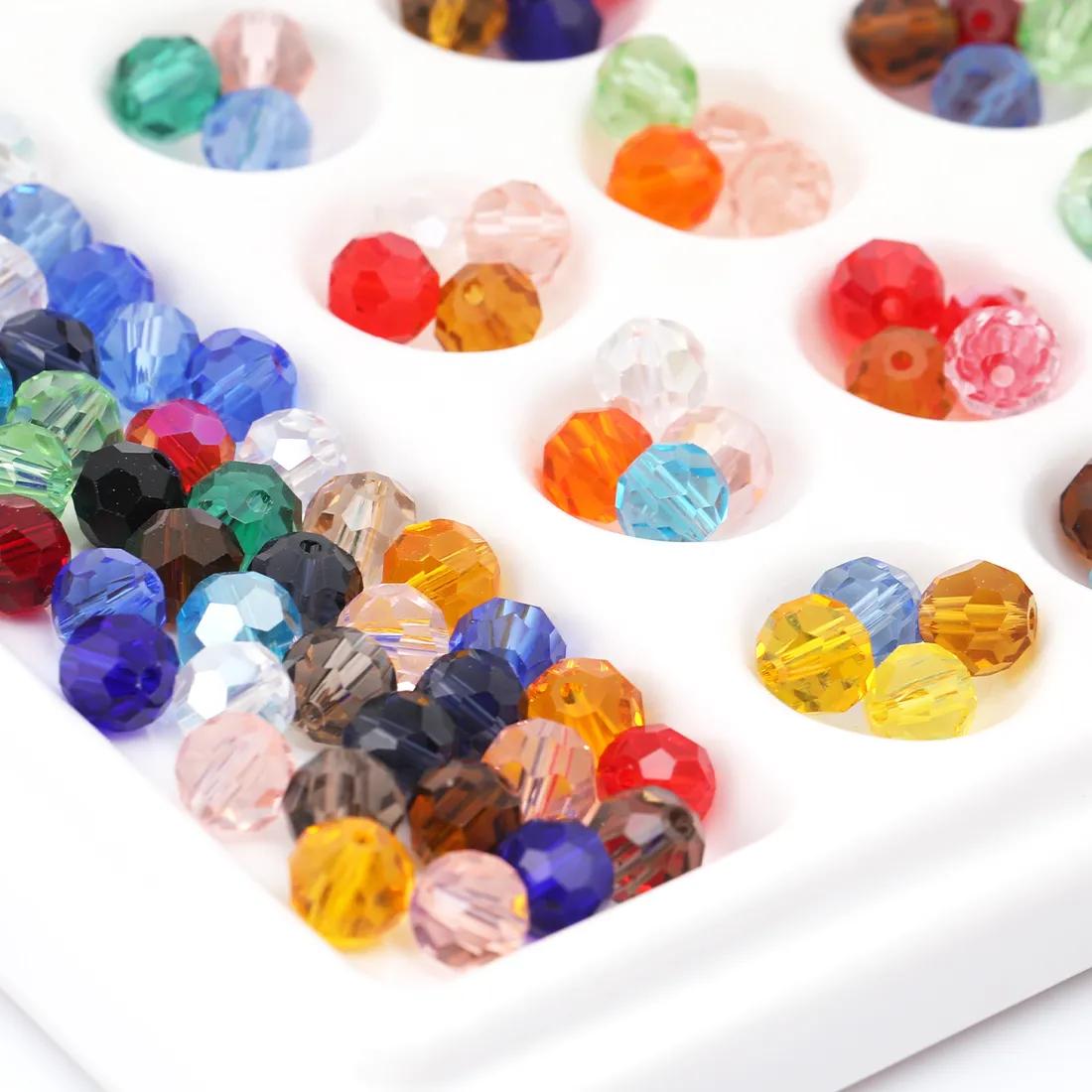 Authentic Radiant Faceted Glass Bead Treasures For Sacred Crafting