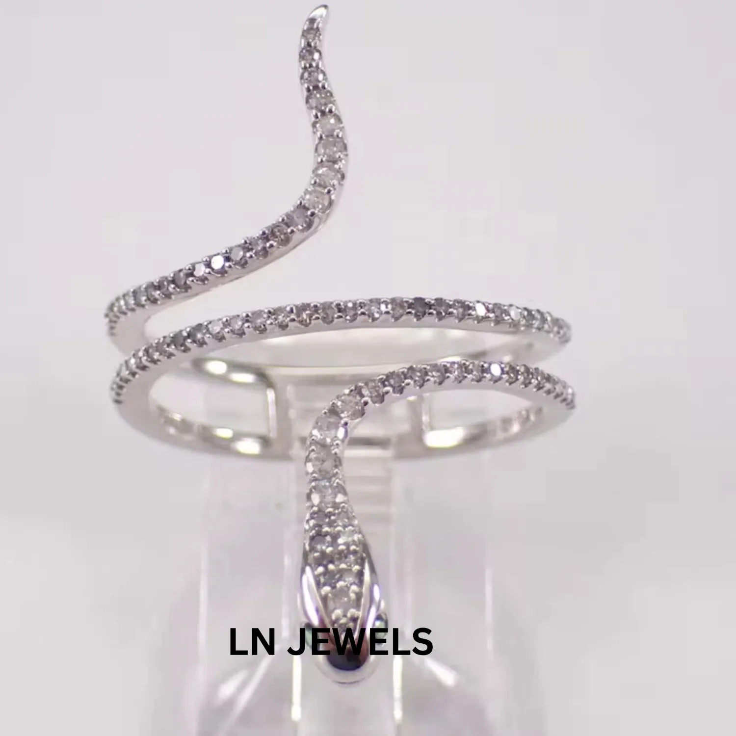 Authentic The Serpent of Eternal Radiance: Moissanite Transformation Ring