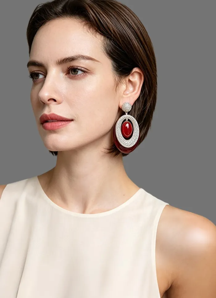 Authentic Ethereal Geometries The Crystal Zircon And Resin Button Talisman