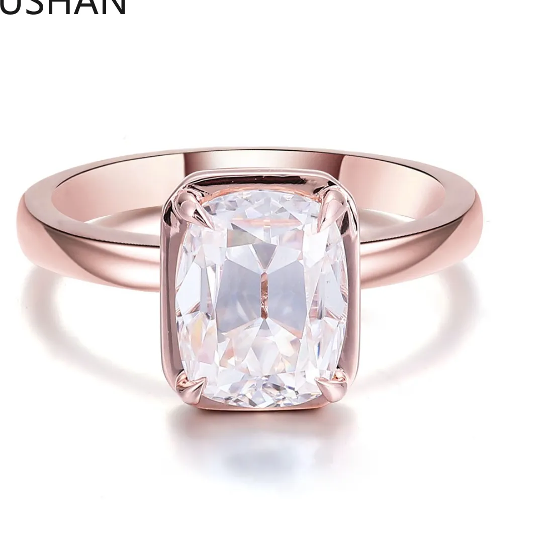 Authentic Mushan Custom 14K 18K Gold Rings Band Jewelry With Moissanite Diamond Lab Grown Gemstones Diamond Ring