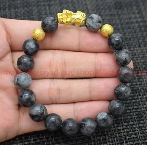 Authentic The Celestial Harmony: 8mm Multicolor Gemstone and Gold-Plated Elastic Talisman