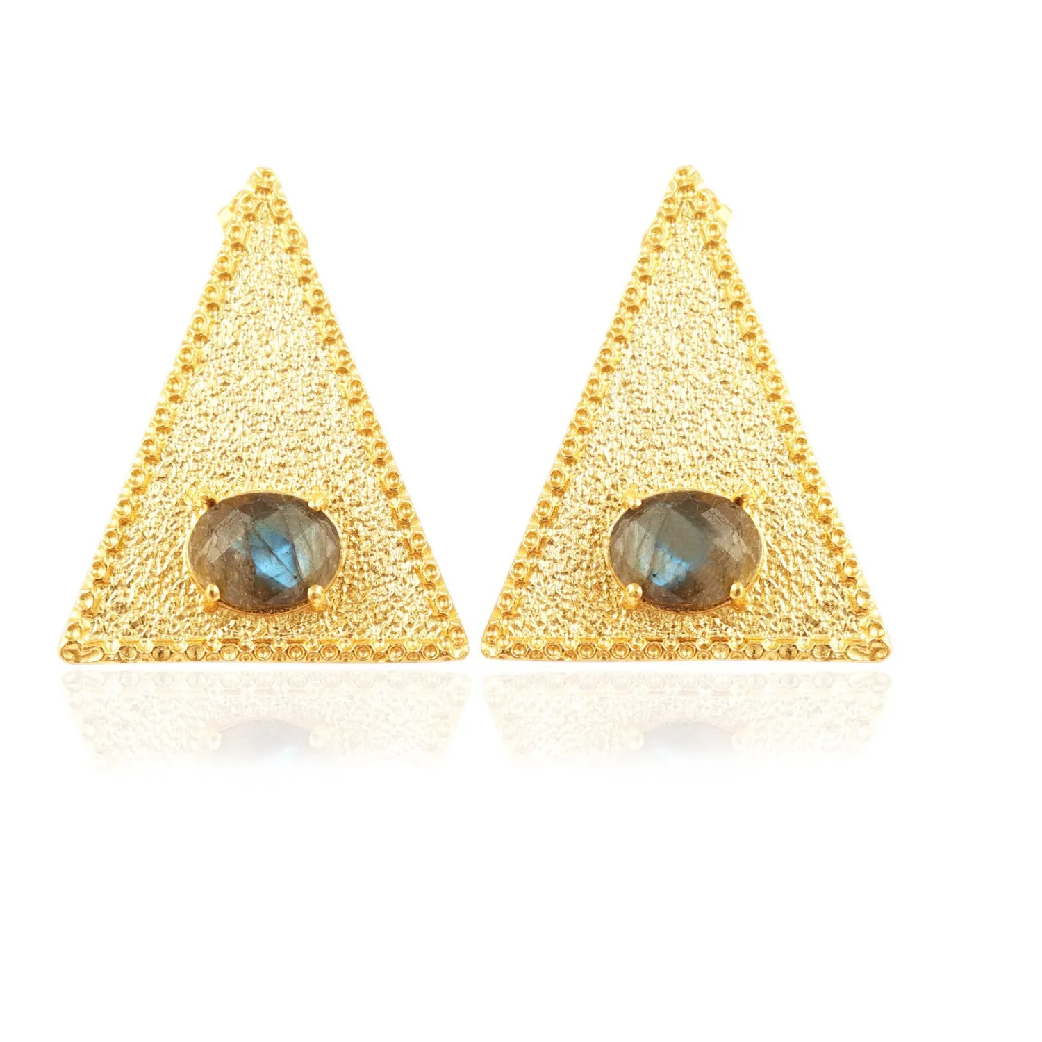 Authentic Celestial Labradorite Triangle Talismans