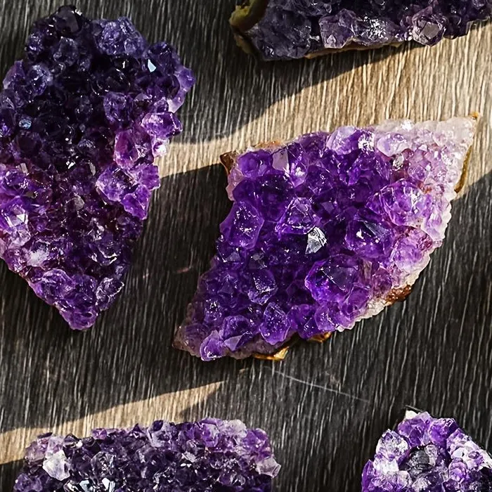 Authentic 2Pcs Natural Amethyst Stones 60- 85G, Raw Healing Crystals Gemstones For Diy Jewelry Making, Necklace Bracelet Craft Supplies, Home Decor, Spiritual Altar Decor & Unique Idea For Crystal Lovers