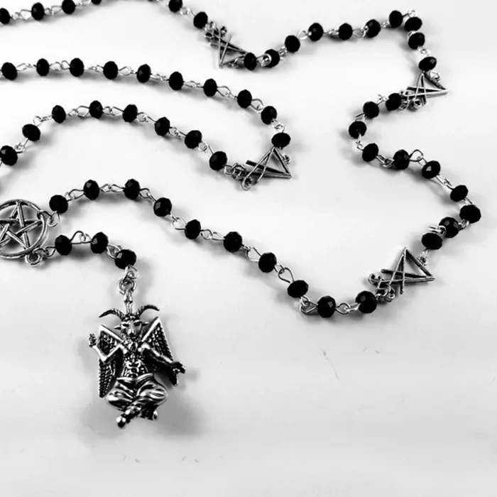 Authentic Baphomet Rosary Mystery Rosary Baphomet Rosary Baphomet Rosary Necklace Satan Goat Mendes Altar Necklace