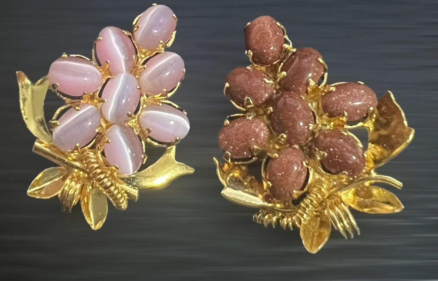 Authentic The Dionysian Harvest: Gold-Plated Grape Cluster and Moonstone Scatter Talisman