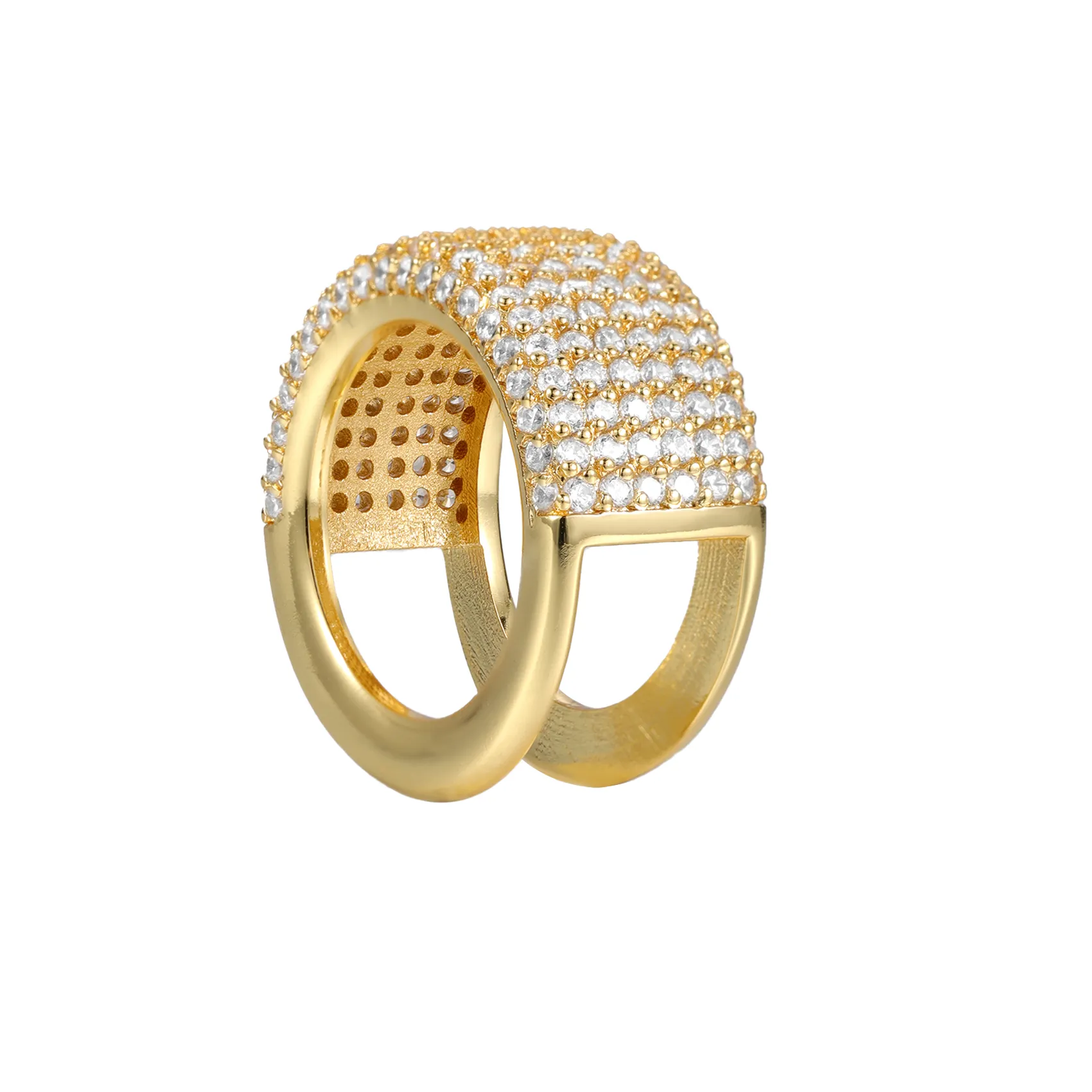 Authentic 18K Gold Plated Moissanite Pave Smart Ring Cover Compatible With Oura Ring Gen 4 5 Jewelry