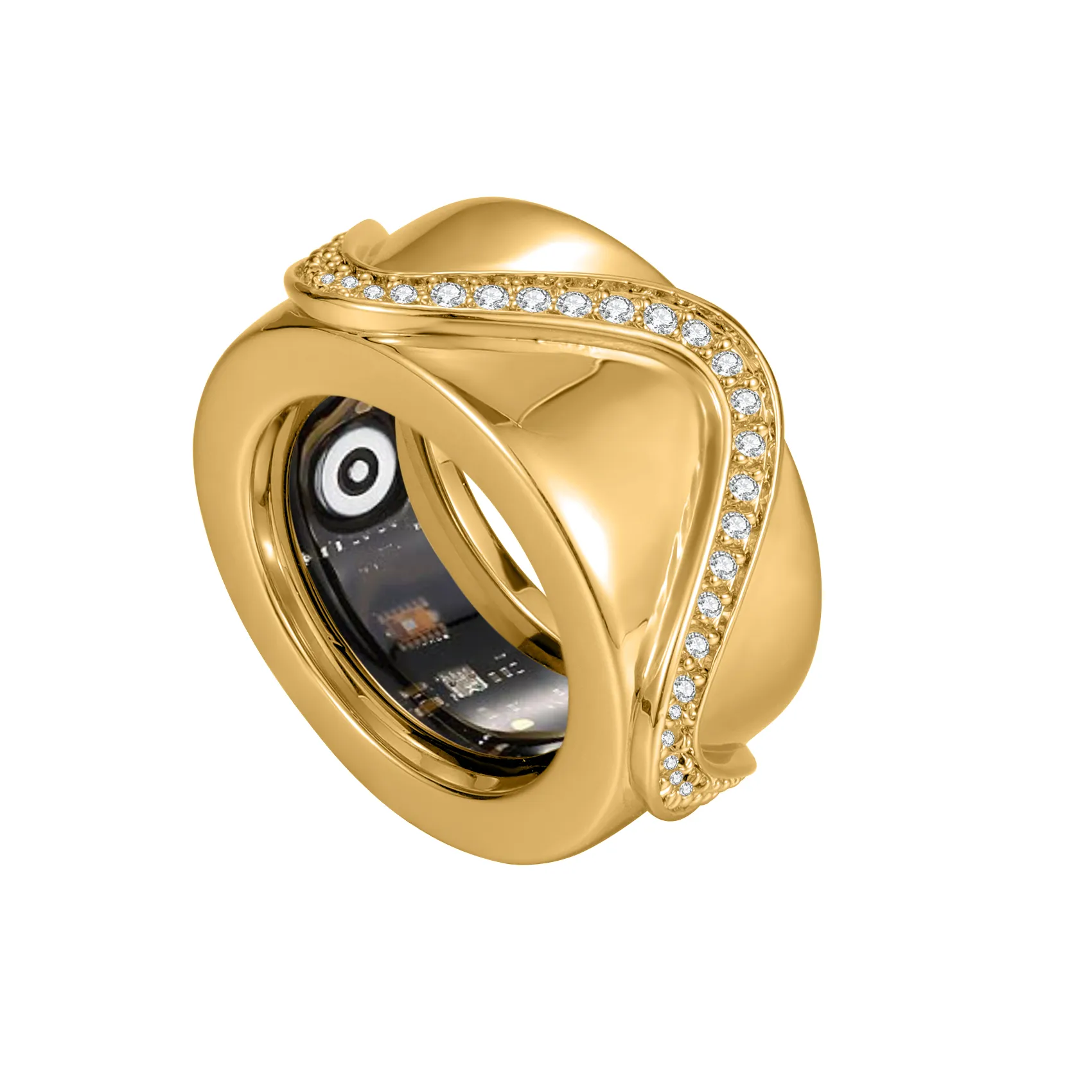 Authentic Pave Zircon Smart Ring Cover Compatible With Oura Ring Gen 4 Or 5 Protector Elegant Jewelry Accessory