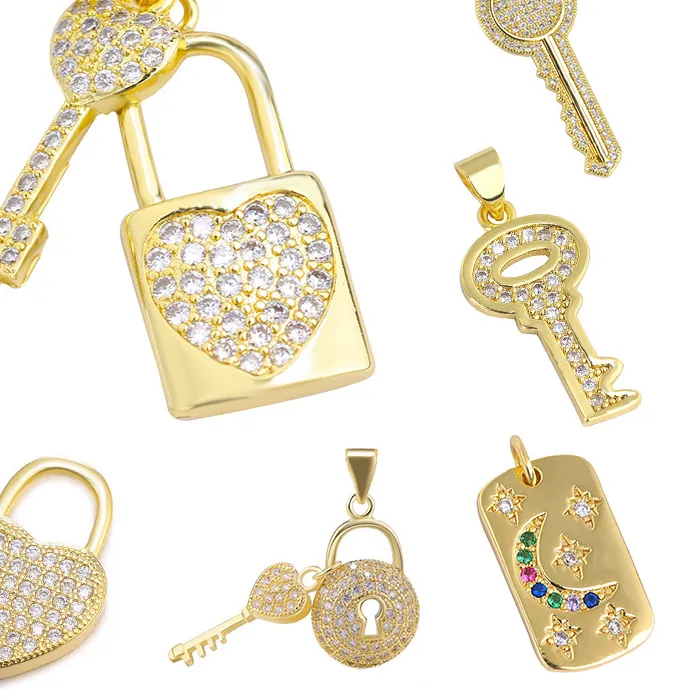 Authentic The Key to the Sacred Heart: 18K Gold-Plated Locket Charm