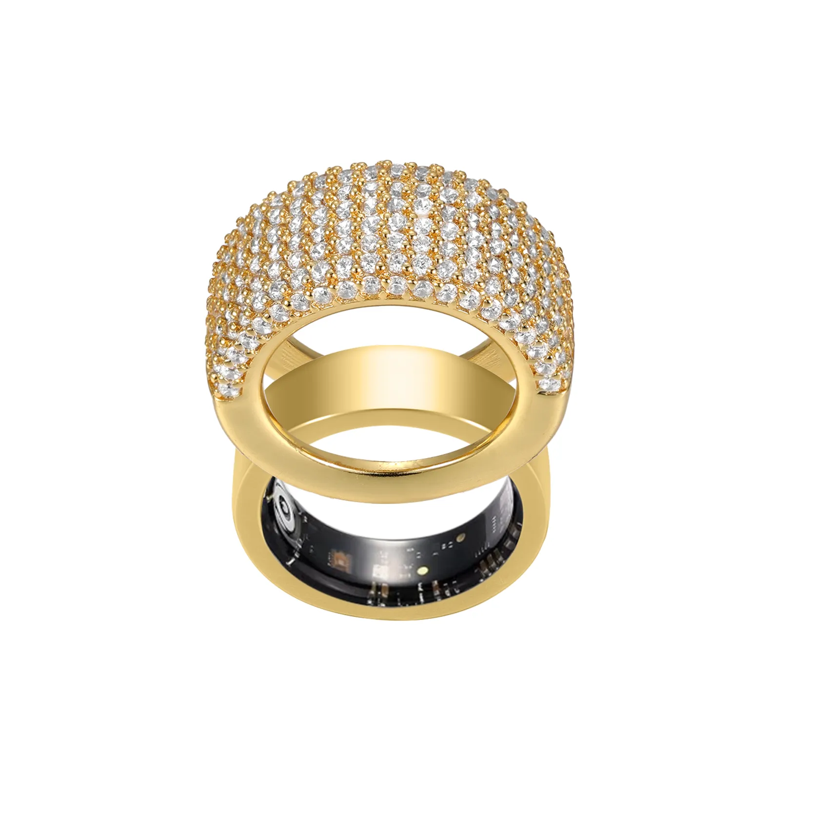 Authentic Celestial Zircon Adornment For The Smart Ring Of The Modern Mystic