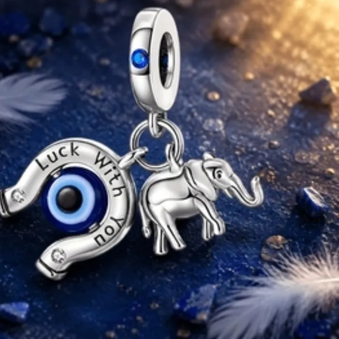 Authentic S925 Sterling Silver Exquisite Elephant Pendant Beads Original Bracelets Diy Charms Jewelry For Birthday