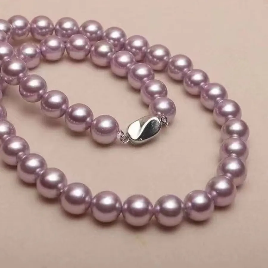 Authentic Purple Pearl Necklace Girls Simplicity Designed Clothing Parts Birthday Banquet