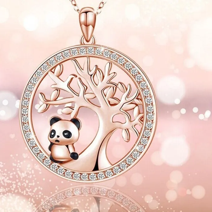 Authentic Guardian Of The Bamboo Moon Opal- Eyed Panda Pendant Of Tender Fortune