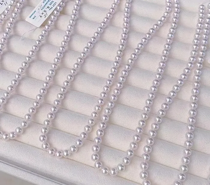 Authentic Celestial Akoya Pearl Strand A Moonlit Necklace Of Pure Ocean Grace